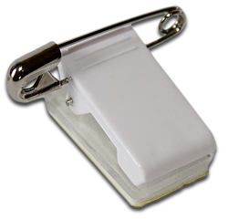 pin-clip badge attachment