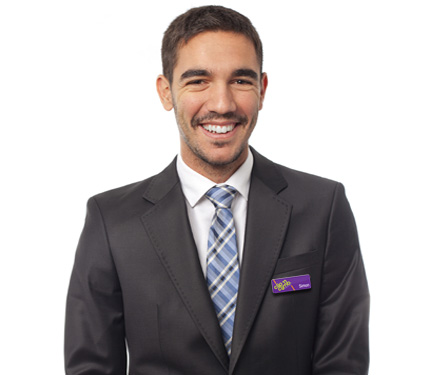 name badge business man