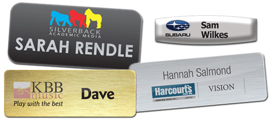 metal name badges